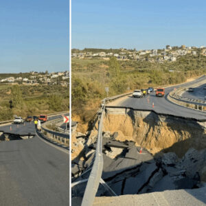 karayolu bir anda coktu soke kusadasi yolu cokme nedeniyle ulasima kapatildi Fcwl6D6w